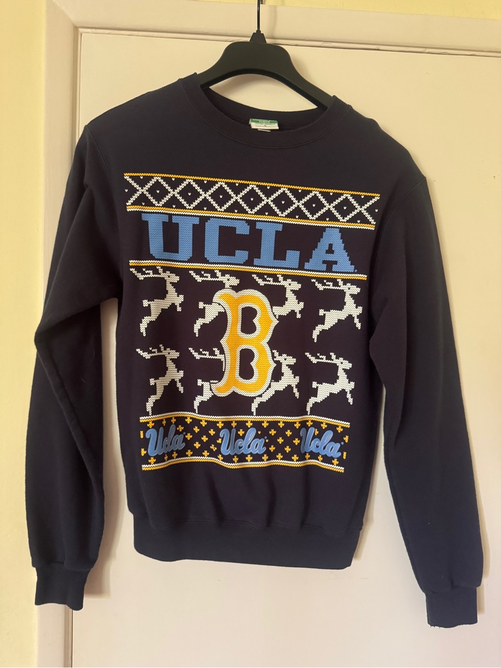 UCLA Navy Crewneck Ugly Holiday Sweater Pattern Sweatshirt